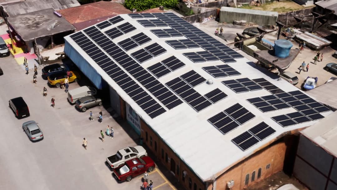 PROJETO 3D REALISTA – TELHADO INDUSTRIAL ZERO GRID